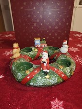 Villeroy & Boch Adventskranz Weihnachtsmann Schneemann Lokomotive Teddy OVP