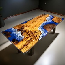 Ocean Blue Epoxy River Table |