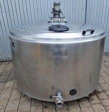 800 ltr. Milchtank Edelstahltank Edelstahlfaß Biertank Honigtank rund Miele