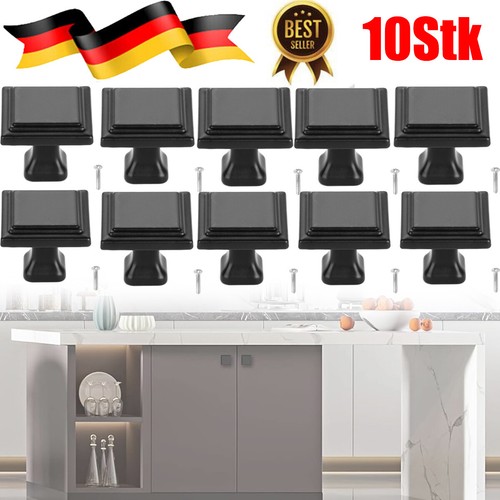 10x schwarz möbelknöpfe - 10x,
