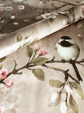 PVC Tischdecke Vogel grau rosa