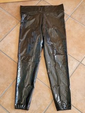 Glanzleggings  Lack Leggings Wetlook Hose schwarz Lackhose Cameltoe Gr. XL