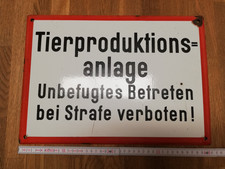 altes Emailleschild