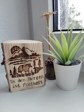 Handmade DIY Holzbild Brandmalerei In Den Bergen Ist Freiheit Bär In Kanada Neu