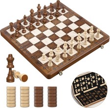 Magnetisches schachspiel 2in1 - magnetisches,