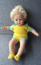 Puppe Marken Spielpuppe Schlafaugen, Kleidung Handarbeit gestrickt-Gr.52cm