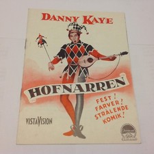 The Court Jester Danny Kaye Glynis Johns Rathbone Vintage 1955 Danish Movie P...