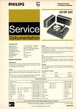 PHILIPS Service Manual  22GF351 Plattenwechsler mit Stereoverstärker  1974