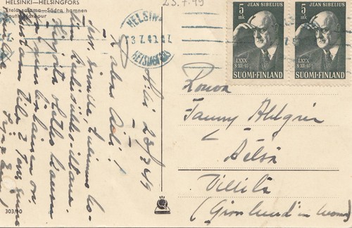 Finnland 1949 ansichtskarte - finnland:,