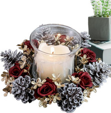 Weihnachtliche Kerzenringe | Weihnachts Kerzenringe Für Spitzkerzen | Kunstliche