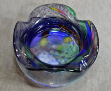 SIGNIERTER GLAS ASCHENBECHER - ALPIRSBACHER GLASBLÄSEREI - FEINSTE HANDARBEIT