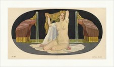 Das Bad Adolf Münzer Akt Frau Erotik Badewanne Portrait Blond Jugend 2201