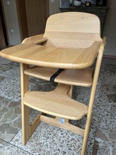 Babyhochstuhl Kinderhochstuhl mit Sitzerhöhung, Verstellbar mit Gurt