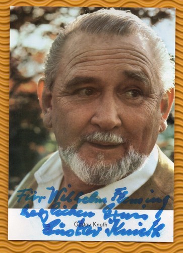 Gustav knuth autogrammkarte - gustav,