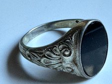 Art Deco Ring   mit  Onyx