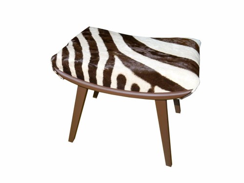 Zebrafell hocker curve 70er - zebrafell,