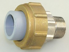 GF INSTAFLEX KUNSTSTOFF MESSING VERSCHRAUBUNG 25 MM x 3/4" AG  FITTING VERBINDER