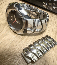 Oakley Watch Blade RARE 1st Edition GLÄNZEND Edelstahlband in OVP SAMMLER