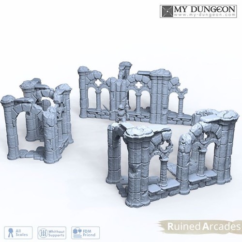 Ruined arcades ruine 28mm - ruined,