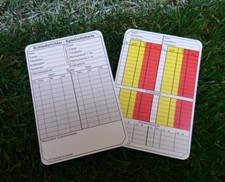 Neuheit Schiedsrichter Notizkarten 100 Stück Fußball Spielnotizkarten