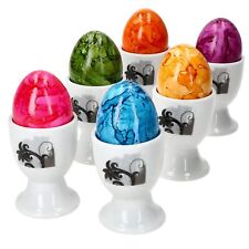 6x Black Flower Eierbecher Grashalm Eierhalter Eierständer Easter Egg Ostern