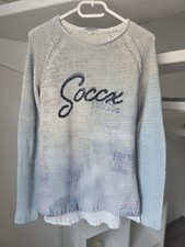 Soccx grobstrick pullover blau - pullover,
