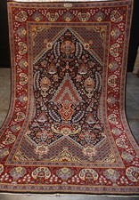 Exklusiver Perser Keshan Signiert Teppich 210x135cm, Handgeknüpft, Carpet Tapis