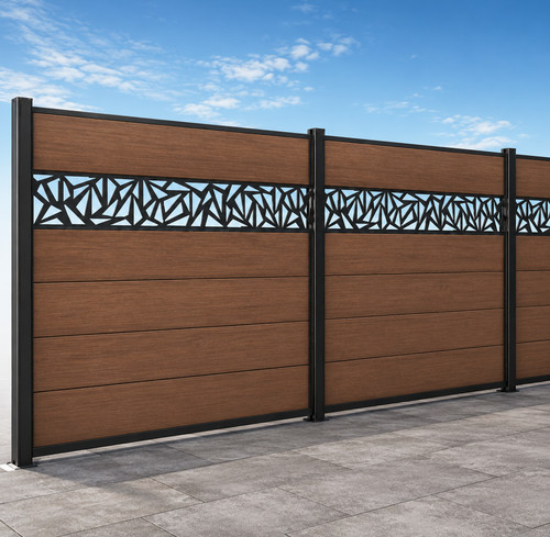 Wpc sichtschutzzaun mandel - mandel, xl