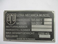 Typenschild Schild Oldtimer