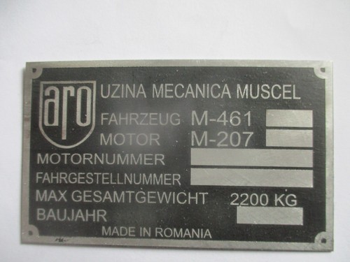 Typenschild schild oldtimer - typenschild,