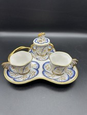 Tete a Tete Porzellan Frankreich um 1920 Henkel Schmetterlingsform Cabaret