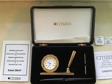 Vintage CITIZEN Schreibtischuhr Tischuhr mit Stifthalter Quarz