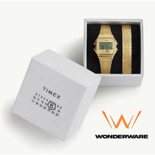 TIMEX x MM6 T80 Gift Set Extra Braclet Digitaluhr Watch Gold Sofortversand✅
