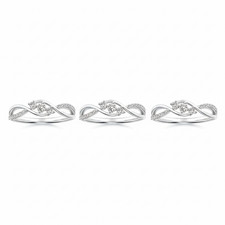 3er Set Ring 14K Weißgold