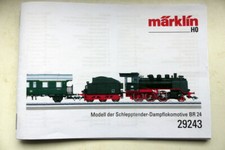 Märklin Anleitung Bedienungsanleitung Dampflok BR 24 BR24 aus 29243