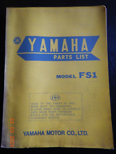 Reparaturanleitung Ersatzteilekatalog Yamaha FS1  Teile 1969 Parts -List