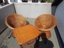 Korbsessel + Tisch, 50er Jahre, nach Egon Eiermann (Modellvariante des E10)