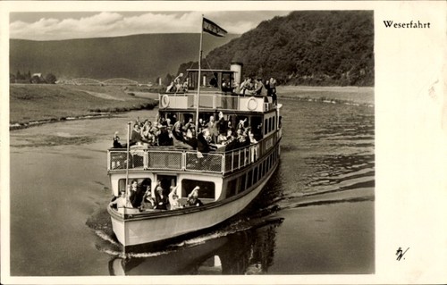 Oberweser fahrgastschiff - ak,