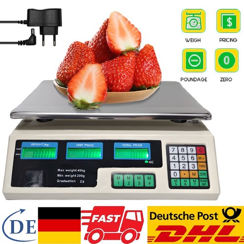 Geeichte 40kg waage - waage, ladenwaage