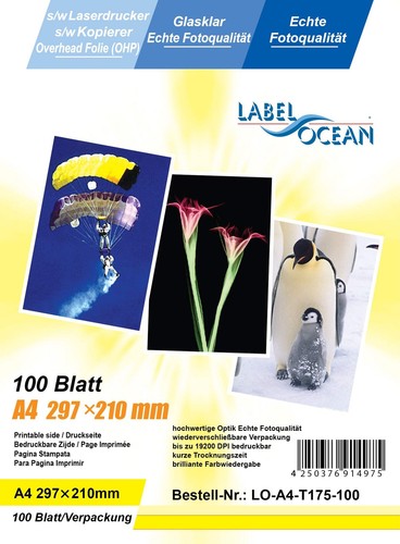 100 blatt overheadfolie - 100, a4
