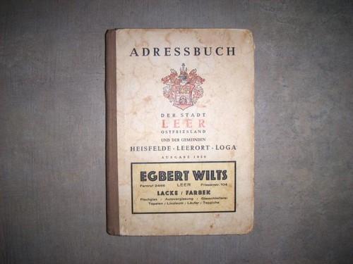 Leer adressbuch der - der, stadt