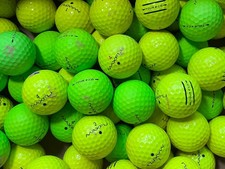 60 Maxfli Tour CG Mix Gelb/Matt Grün Mix Golfbälle B-Qualität Lakeballs Training