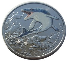 3 Euro Hoffmanni Mosasaurus 2020 - Dino-Taler-Serie aus Österreich Dinosaurier
