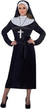 Smiffys Nonnen Kostüm L – Christliches Kleid Outfit Damen Halloween Karneval