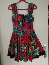 Kleid Country,  Line Dance Größe M 38 Mit Gummizug Im Rücken Und Schnürung Vorne