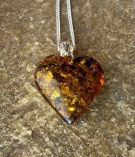 Bernstein Anhänger 'Herz'