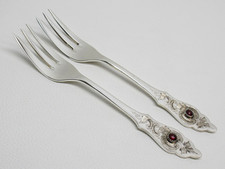 2 Kuchengabeln roter Stein Ostfriesenmuster R & B Robbe Berking 90 ver. ║ F78