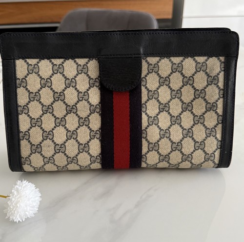 Vintage gucci clutch canvas - gucci,