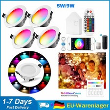 1-20er LED Einbaustrahler 5W 9W Bluetooth WIFI RGB Einbauleuchten Decken Spot DE