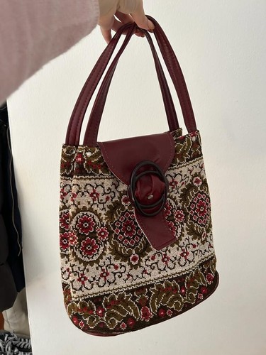 Vintage gobelin tragetasche - vintage,